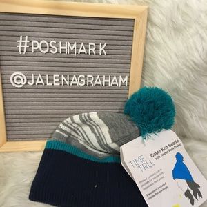 Time tru ski cap beanie with heat packs